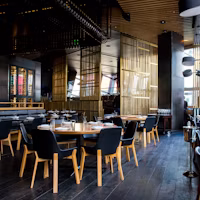 Stylish restaurant dining room